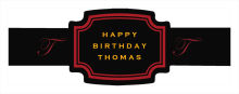 Simple Initial Birthday Buckle Cigar Band Labels